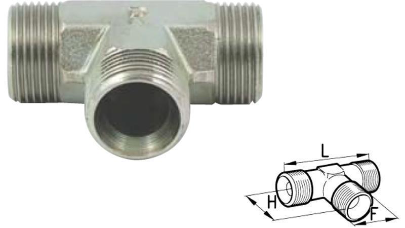 HÜDRAULILINE TEE BSP MEES-MEES 1/2