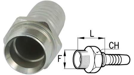 HYDRAULISK FORBINDELSE BSP HANN DN10-1/4