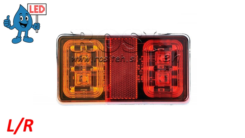 LED REAR LIGHT 3 FUNCTIONS 12V-24V COMBINED