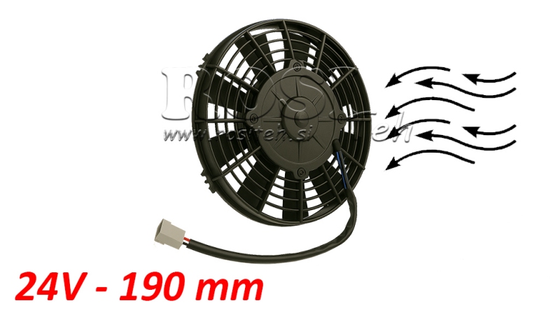 VENTILADOR AXIAL 190MM EMPUJANDO 24V