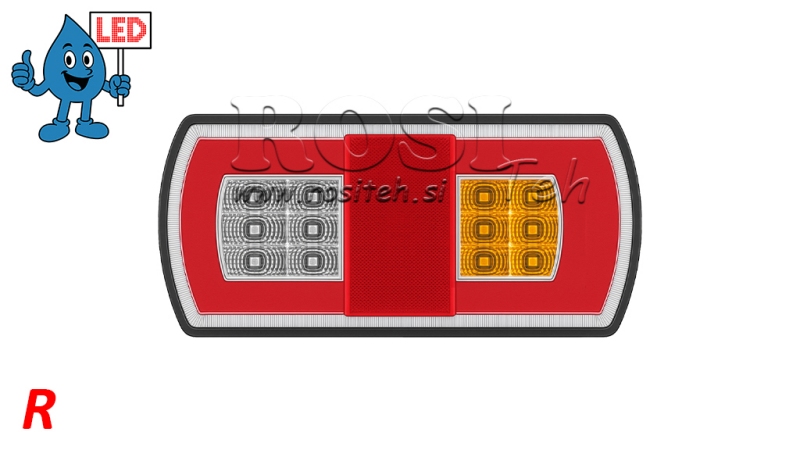 LED ACHTERLICHT GEKOMBINERD 12/24V RECHTS