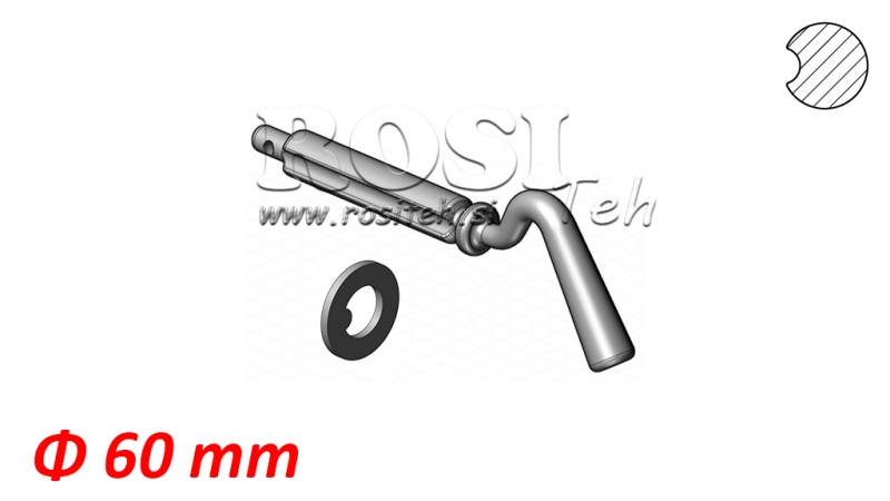 ÜHE SOONELINE KALUTUSKLAFF KALUTUSSILINDRI PALLILE Φ 60