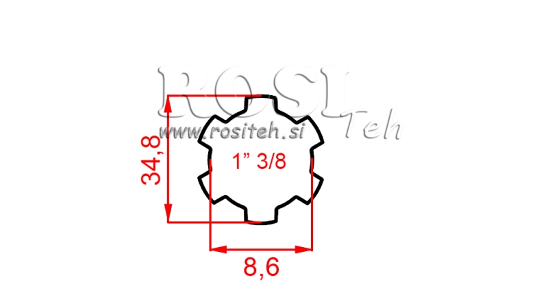 KARDANSKI NASTAVEK 1-3/8 STANDARD (400 mm)