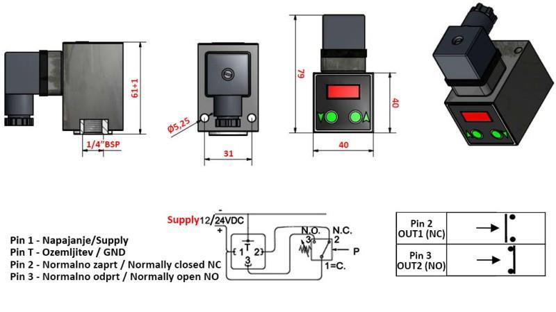 ELEKTRONILINE RÕHUSÜSTEEM KLV55 0-200 BAR (MAX.500BAR)