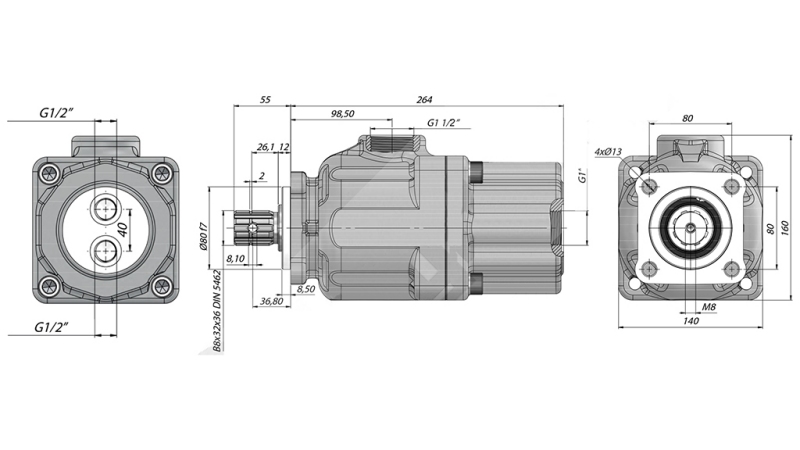 HÜDRAULILINE PISTONPUMP -100CC - 300 BAR