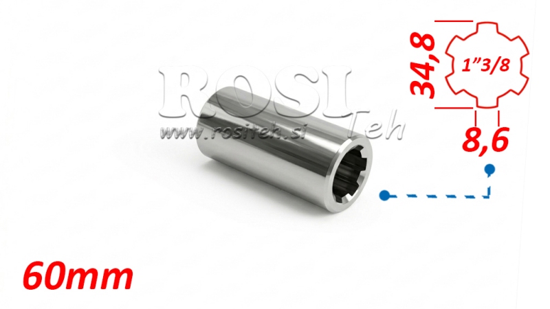 ATTACCAMENTO CARDANICO BOCCOLA 1”3/8 L=60