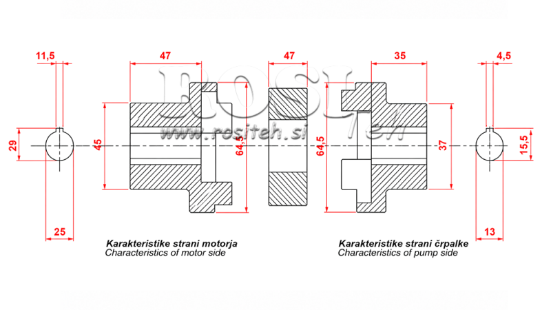 KUPPLUNGSATZ VON BENZ. MOTOR + PUMPE gr.2