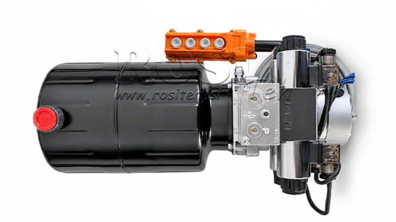 MINI ΥΔΡΑΥΛΙΚΗ ΜΟΝΑΔΑ ΙΣΧΥΟΣ 24V DC - 2.2kW = 2.1cc - 8 lit - 2x διπλής κατεύθυνσης μονάδα (μέταλλο)