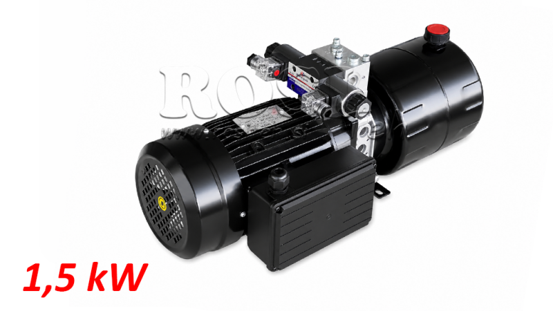 MINI HIDRAULIKUS AGGREGÁTOR 230 V AC (1,5 kW) - 5,8 cc - 8,2 lit/perc - tartály 6 lit