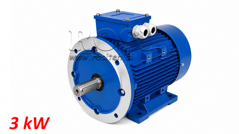 3KW-SÄHKÖMOOTTORI MS100L2-4_1420RPM 3FAASI JALAT+FLANGE-B3B5