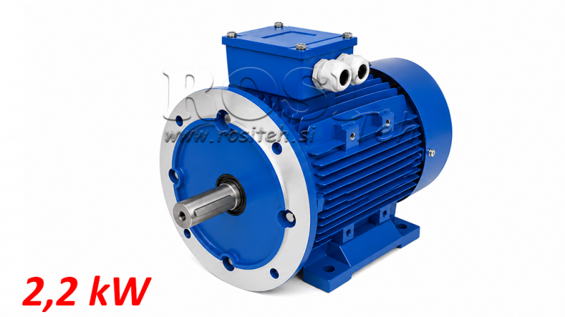 2.2KW-ЕЛЕКТРИЧЕСКИ МОТОР MS100L1-4_1420RPM 3ФАЗИ КРАКА+ФЛАНЕЦ-B3B5