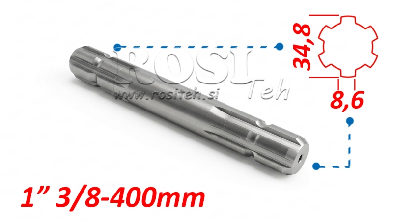KARDANSKI NASTAVAK 13/8 OBOSTRANI L=400