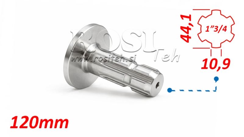 HRIADEĽ DRÁŽKOVANÁ S PRÍRUBOU 1 3/4 L120