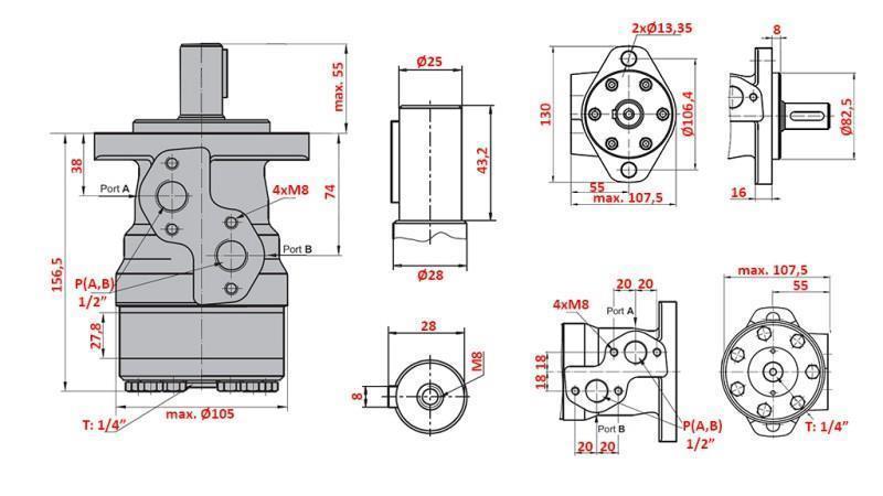 HÜDRAULILINE MOOTOR MR 160