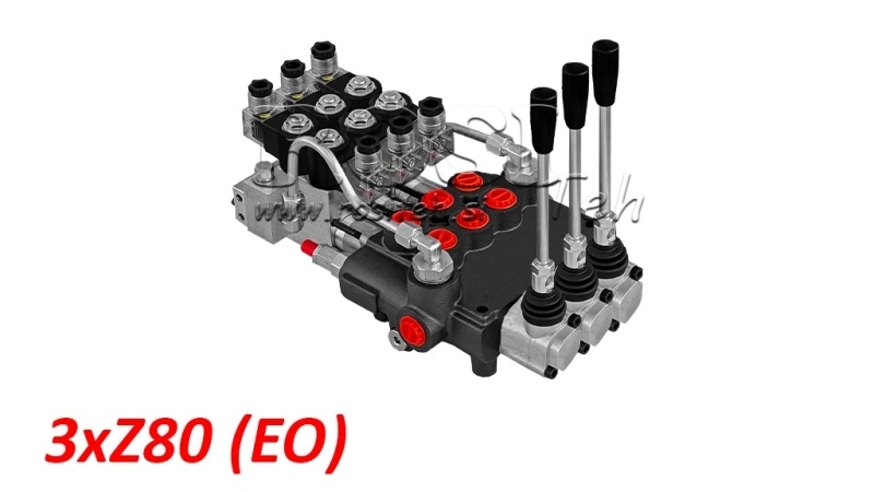 ELEKTRO-RUČNÍ HYDRAULICKÝ MONOBLOKOVÝ VENTIL 3xZ80