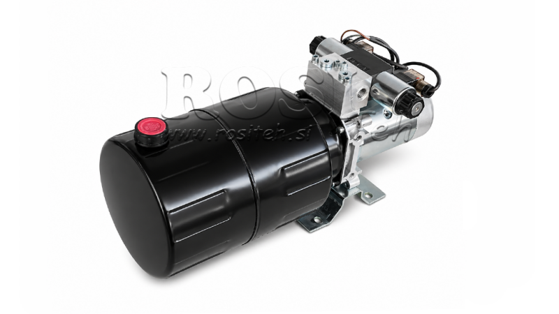 MINI HIDRAVLIČNI AGREGAT 12V DC - 1,6kW = 2,1cc - 8 lit - dvosmerni sklop (kovinski)