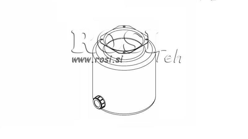 SERBATOIO METALLICO ROLL PP 6 LITRI ORIZZONTALE-VERTICALE