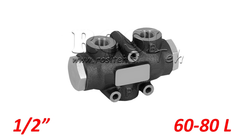 HYDRAULISCHER MENGETEILER V01007 60 - 80 lit - 1/2 - 250 bar (max.300 bar) V-EQ50