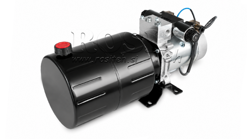 MINI HIDRAVLIČNI AGREGAT 24V DC - 2,2kW = 2,1cc - 8 lit - dvosmerni sklop (kovinski)