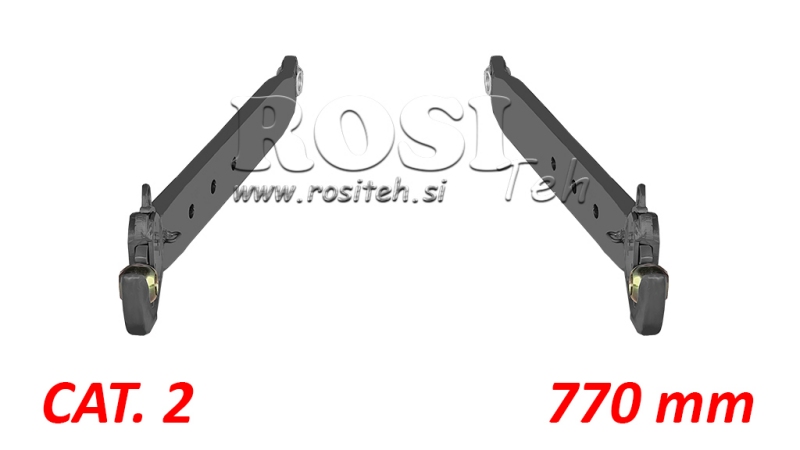 KOLMEPUNKTI HAAKESEADME ALUMISED TÕSTEHOOVAD CAT. 2 - 70x20 mm - 770 mm (75 HP)