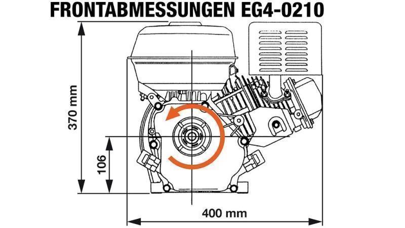 moteur à essence EG4-200cc-5.10kW-3,600 RPM-H-KW20x53-démarrage manuel