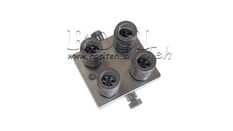 MULTI-FASTER KOBLING 4vejs BSP1/2 NY TYPE FORBINDELSE