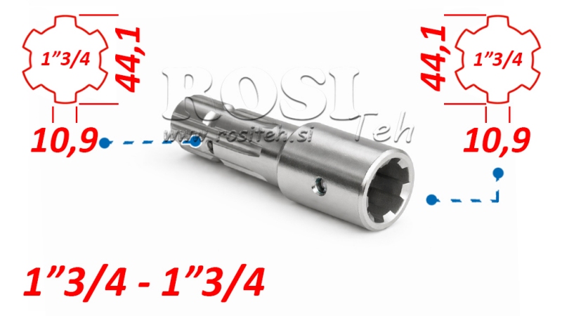 КАРДАНЕН АДАПТЕР ОТ 1-3/4 КЪМ 1-3/4 (165 mm)