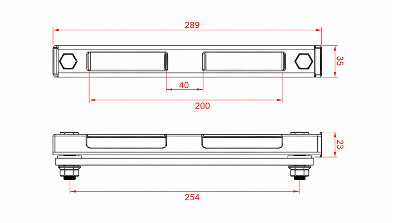 ROZŠÍŘENÁ MĚŘÍCÍ ŠKÁLA TEPLÉ PRO M12 - 254MM