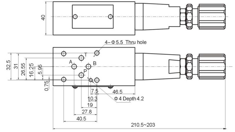 OHUTUSKLAPP CETOP 3 (B) 15-315 BAR
