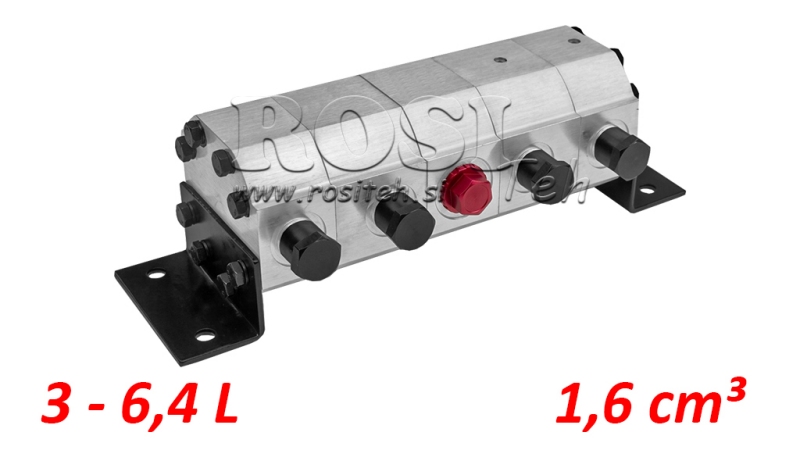 HÜDRAULILINE KÄIGU VOOLU JAGAJAD 4/1 (3-6.4 LIT - MAX.240BAR) 1.6CC/SEG