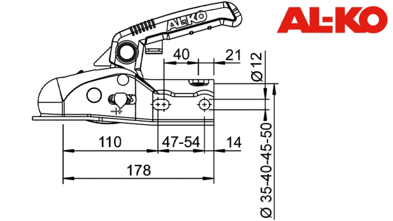 TÕMBEHAKK AL-KO AK-270 AUTO HAAGISELE ÜMAR 2,700 KG FI35/40/45/50
