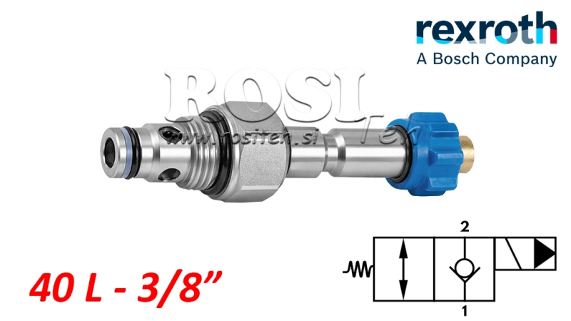 HYD. ÅBEN ELEKTROMAGNETISK KONTROLLER FOR 2-VEGS VENTIL REXROTH 3/8 40-LIT