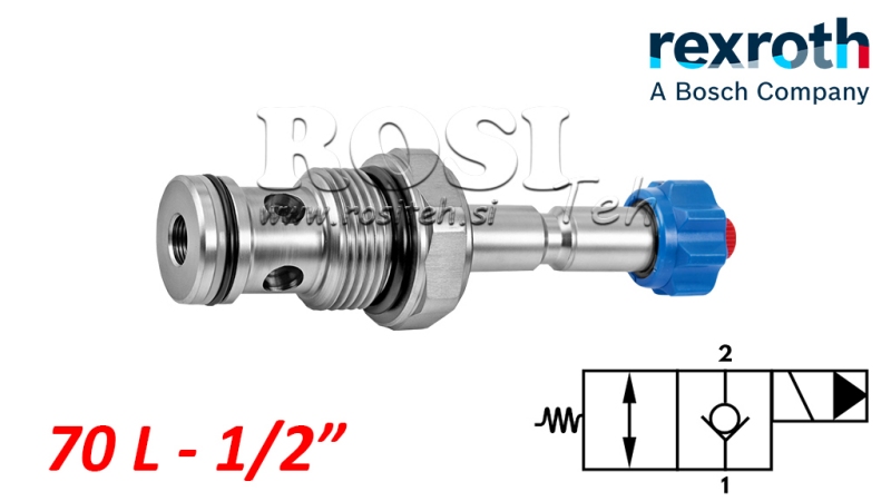 HYDRAULISCHER GESCHLOSSENER ELEKTROMAGNETISCHER STEUERGERÄT FÜR 2-WEGE-VENTIL REXROTH 1/2 70-LIT