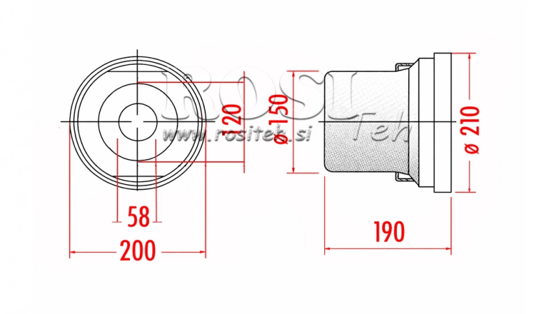 ЗАЩИТЕН КАПАК ЗА КАРДАН PVC 210x190x150