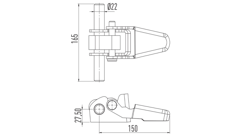 HINGE LATERAL DEL REMOLQUE CON APERTURA INFERIOR/SUPERIOR