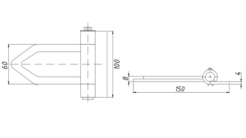 KOLMNURKSE PRIKOLIJA KÜLJEPLANKU HINGE - SUUR