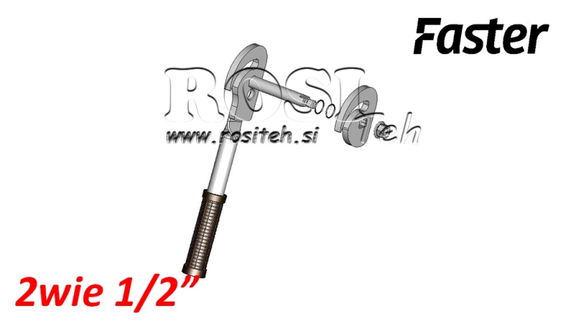 KÄEPIDE MULTI-FASTER 2TEELE 1/2 FIKSEERITUD OSA