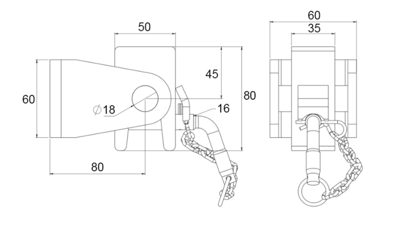 KALLUTAVA KASTI KINNITUS 50x60 - KAHVELTÜÜP - ECO