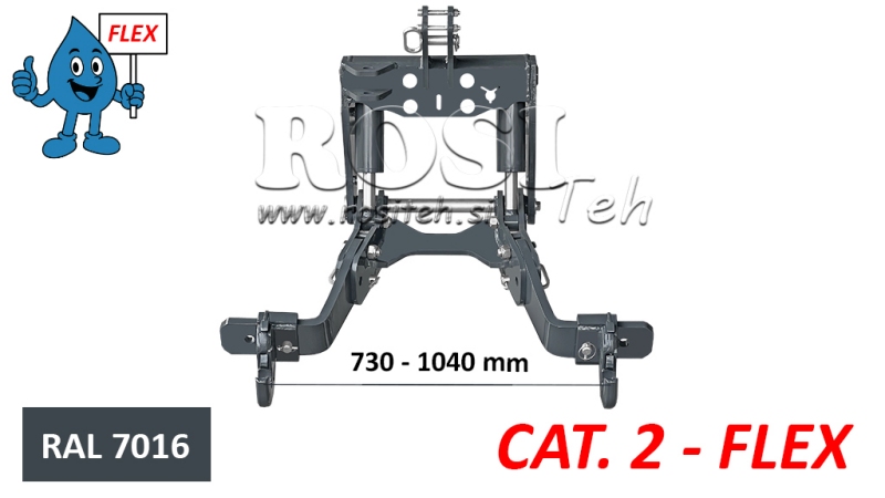 TRAKTORI UNIVERSAALNE ESIRIPPSÜSTEEM FLEX CAT. 2 1500KG