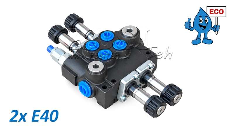 HÜDRAULILINE SOLENOIDVENTIIL (ILMA POOLIDETA) – 2-SEKTSIOONILINE SUUNAVENTIIL 2xE40 ECO
