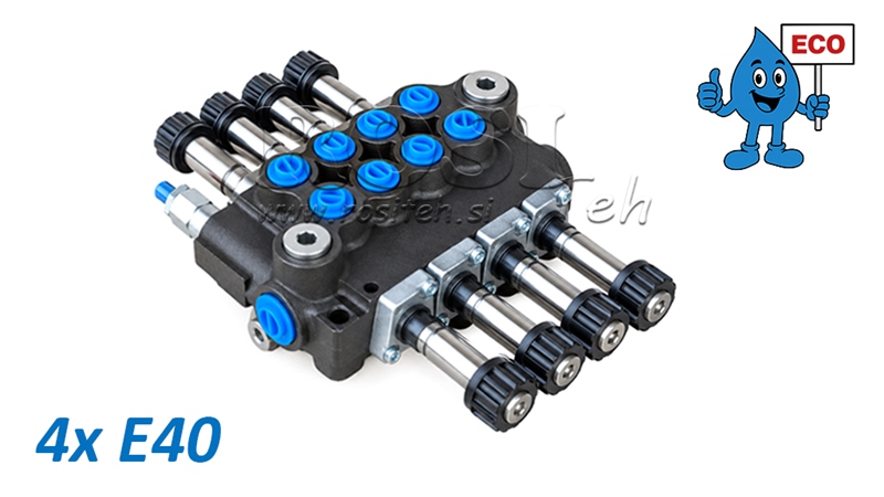 HÜDRAULILINE SOLENOIDVENTIIL (ILMA POOLIDETA) – 4-SEKTSIOONILINE SUUNAVENTIIL 4xE40 ECO
