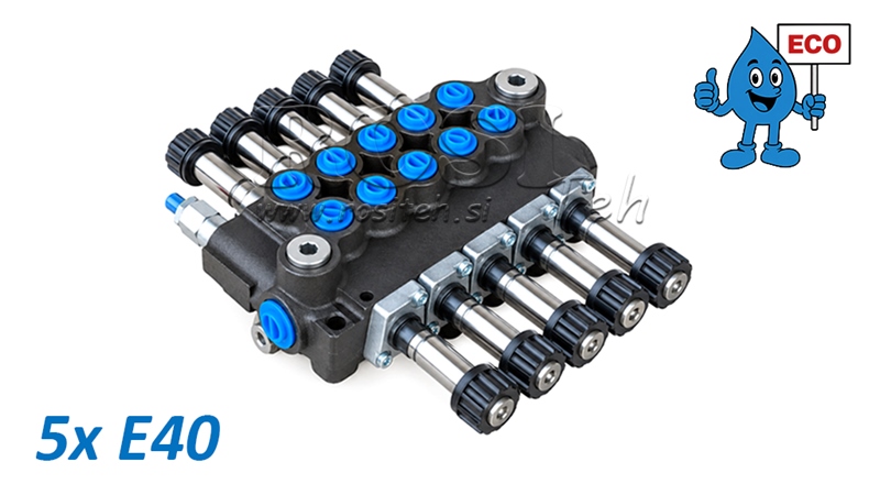 HÜDRAULILINE SOLENOIDVENTIIL (ILMA POOLIDETA) – 5-SEKTSIOONILINE SUUNAVENTIIL 5xE40 ECO