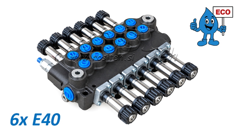 HÜDRAULILINE SOLENOIDVENTIIL (ILMA POOLIDETA) – 6-SEKTSIOONILINE SUUNAVENTIIL 6xE40 ECO