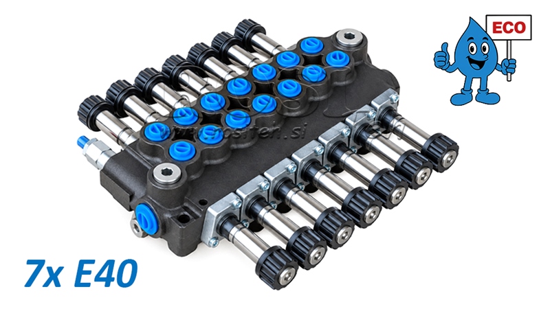 HÜDRAULILINE SOLENOIDVENTIIL (ILMA POOLIDETA) – 7-SEKTSIOONILINE SUUNAVENTIIL 7xE40 ECO