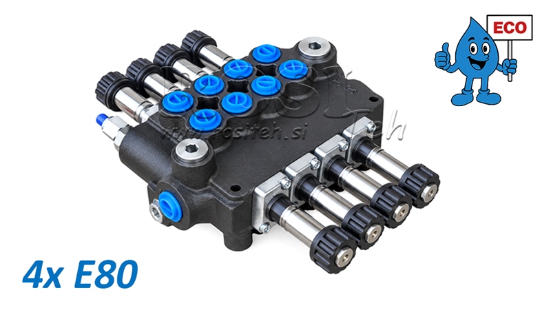 HÜDRAULILINE SOLENOIDVENTIIL (ILMA POOLIDETA) – 4-SEKTSIOONILINE SUUNAVENTIIL 4xE80 ECO