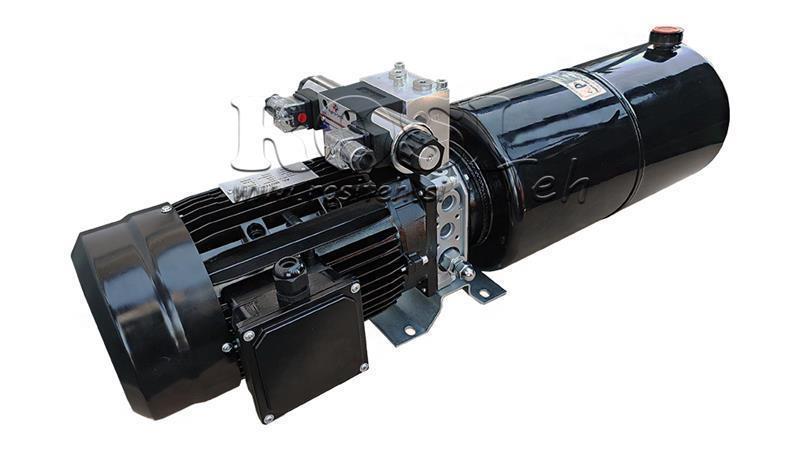 MINI HYDRAULICKÝ AGREGÁT 380V AC (2.2 kW) 120 bar - 8.0 cc - 11.2 lit/min - nádrž 12 lit