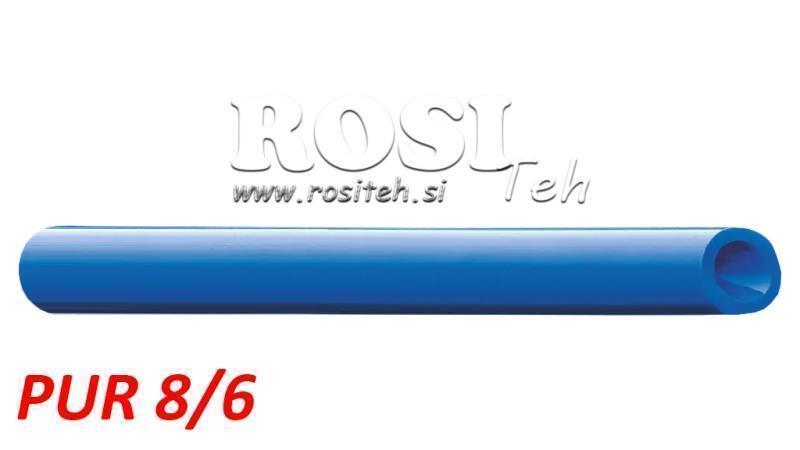 PU 8/6 PUR BLAUER LUFTSCHLAUCH POLYURETHAN