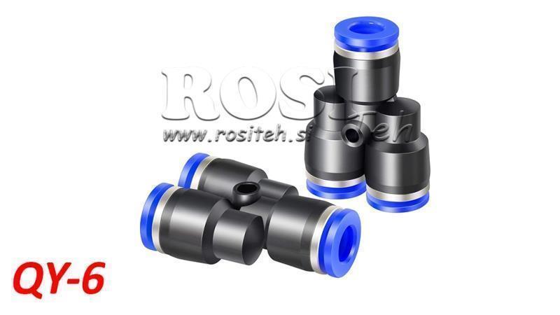 PNEVMATSKI VTIČNI Y PRIKLJUČEK TPA BREZ NAVOJA QY-6