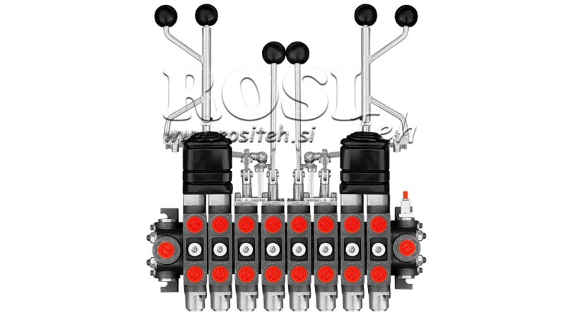 HYDRAULISCHE KLEP HIAB 8XPC70 + 2X EURO JOYSTICK 3 POZ