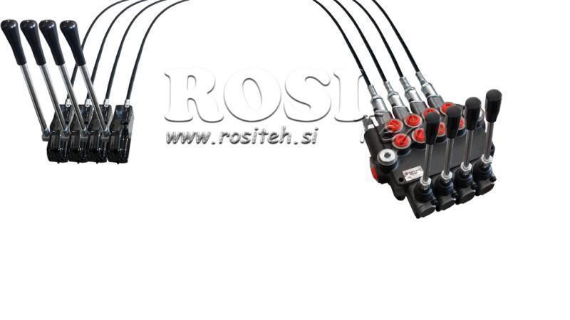 JOYSTICK KAHEKÄEPIDUR 1 m HÜDRAULINE VENTIIL 4xP40 liitrit